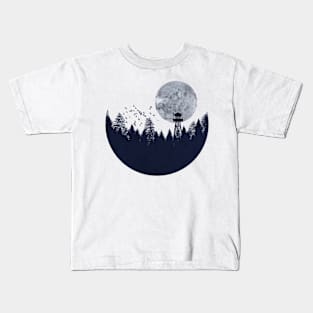 Minimalist landscape design The Watch Tower Kids T-Shirt